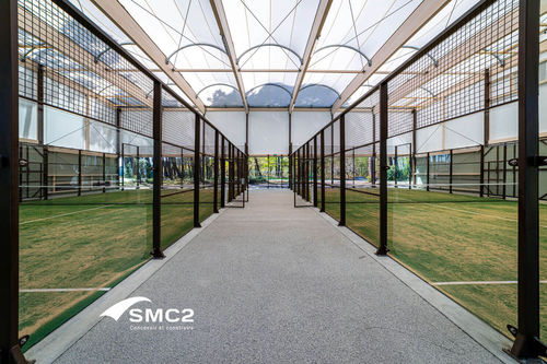 Metal frame tensile structure - LA TESTE-DE-BUCH - SMC2 - roof / for sports fields