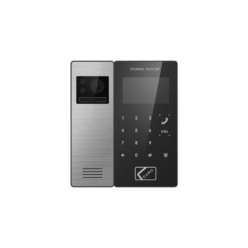 Aluminium video door intercom - HLF-R1041R - Hyundai Telecom - black / exterior / interior
