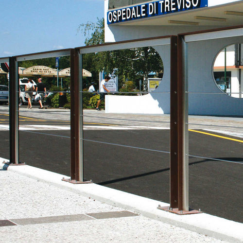 Protective barrier - VERSO P-X - METALCO - fixed / stainless steel / COR-TEN® steel