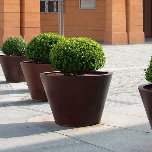 Stainless steel planter - PITOCCA - METALCO - COR-TEN® steel / powder-coated steel / sheet steel