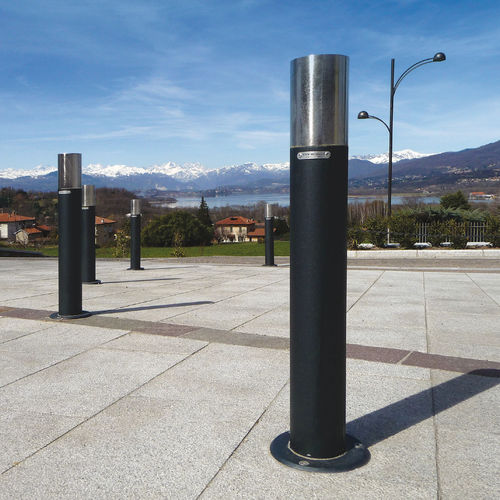Security bollard - GENESIS - METALCO - stainless steel / galvanised steel / powder-coated steel