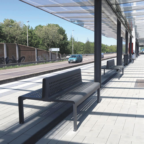 Contemporary public bench - MOOD - METALCO - powder-coated steel / with backrest / without backrest