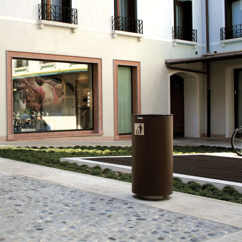 Public trash can - SPENCER - METALCO - powder-coated steel / stainless steel / sheet steel