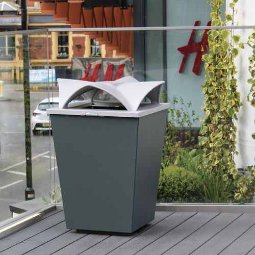 Public trash can - ECOMIX - METALCO - recycling / stainless steel / powder-coated steel