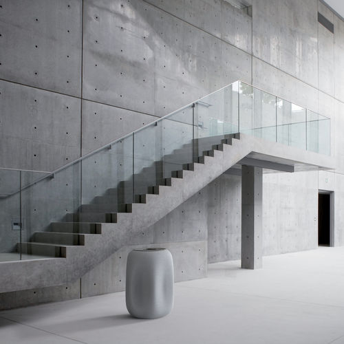 Public trash can - POD - METALCO - stainless steel / high-performance concrete / outdoor