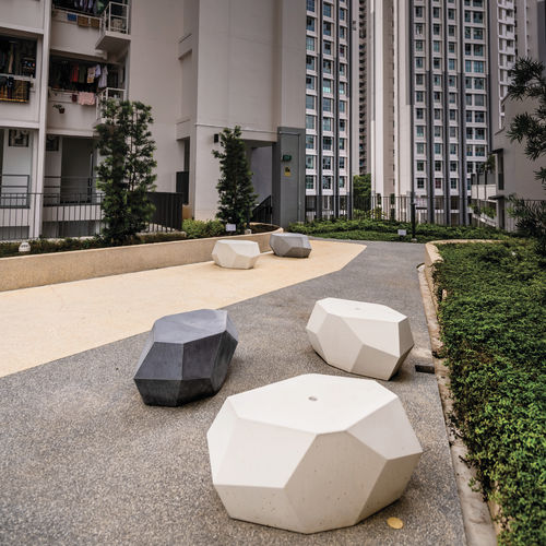 Contemporary public bench - HOBA - METALCO - high-performance concrete / without backrest / without armrests