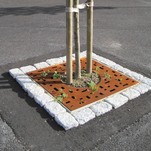 Square tree grate - STELO - METALCO - stainless steel / COR-TEN® steel / sheet steel