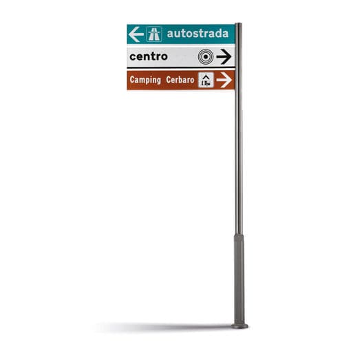 Signboard with long legs - SINGULA - METALCO - floor-mounted / extruded aluminum / powder-coated steel