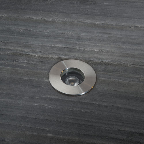 Recessed wall light fixture - MICRO - LumTeam - recessed floor / LED / round