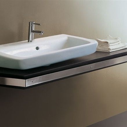 Oak vanity top - TOP150 - GSG Ceramic Design - with towel rack