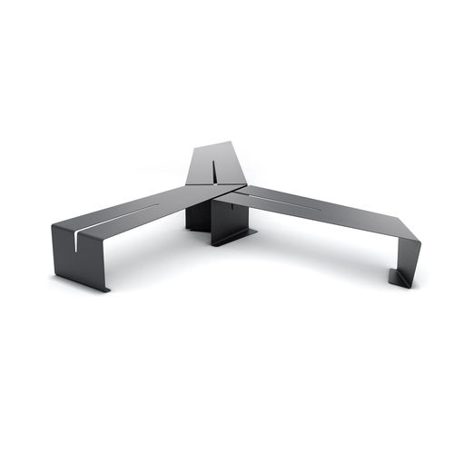 Contemporary public bench - CEKTA - LAB23 - galvanised steel