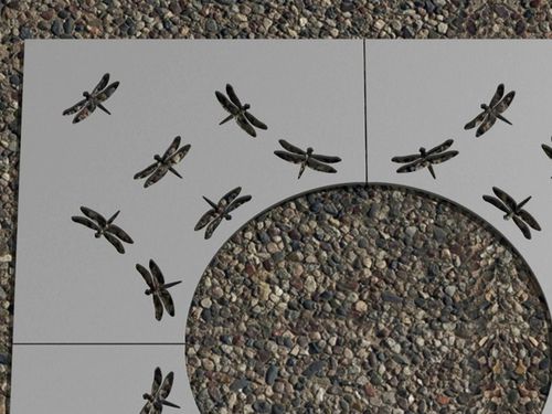 Square tree grate - LIBELLULE - LAB23 - round / steel