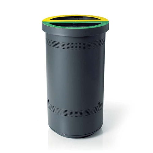 Public trash can DUO LAB23 galvanized steel / recycling / with