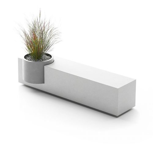 Contemporary public bench - S-COMBO - LAB23 - steel / composite material / without backrest