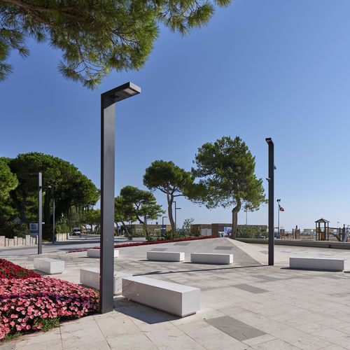Contemporary public bench - S LINE - LAB23 - composite material / without backrest / without armrests