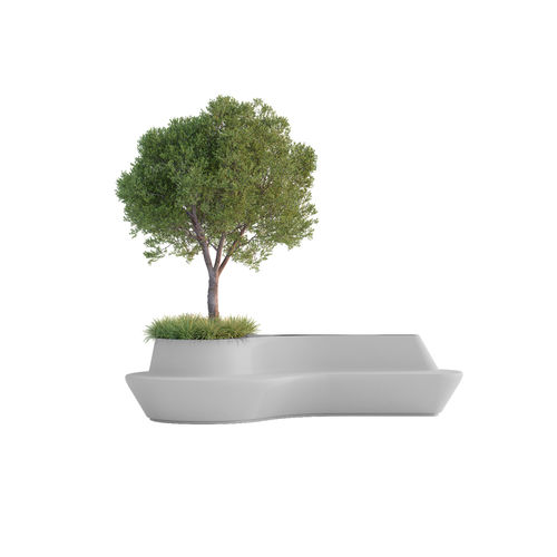 Original design public bench - SOUL - LAB23 - fiber cement / with backrest / without armrests