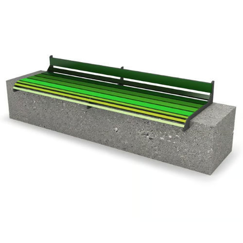 Contemporary public bench - MOKO WALL - LAB23 - wooden / steel / COR-TEN® steel