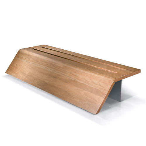 Contemporary public bench - FLY - LAB23 - wooden / galvanised steel