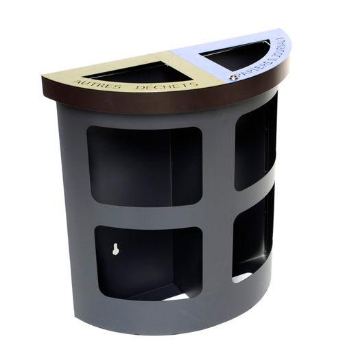 Public trash can - METRÒ - LAB23 - recycling / wall-mounted / steel