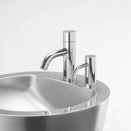 Mixer tap with soap dispenser - EXTREME DUO - Stern Engineering Ltd. - for washbasin / countertop / electronic