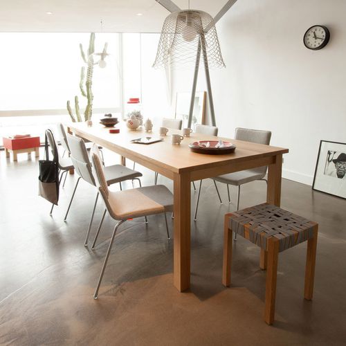 Contemporary stool - BERLAGE - Gispen - oak / canvas