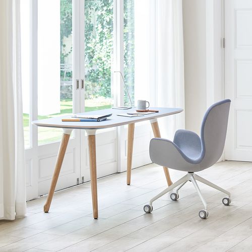 Contemporary office chair - PHLOX - Okamura - indoor / aluminum / aluminum base