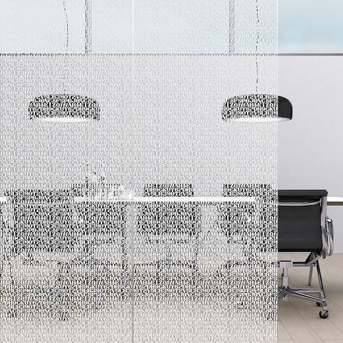 Safety glass panel - ALPHABET - Skyline Design - laminated / tempered / patterned