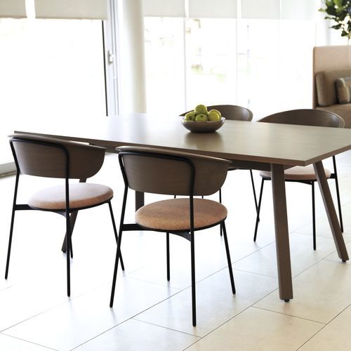 Contemporary chair - NORTH 56 - Teknion - indoor / metal / metal base
