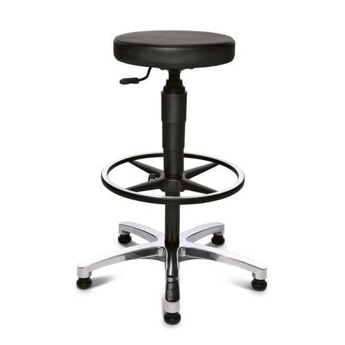 Contemporary stool - TEC 70 - Topstar - leather / metal base / on casters