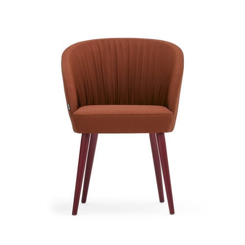 Contemporary chair - ROSE 03030 - Montbel - indoor / fabric / solid wood base