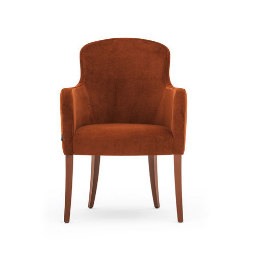 Contemporary armchair - EUFORIA 00131 - Montbel - fabric / solid wood / upholstered