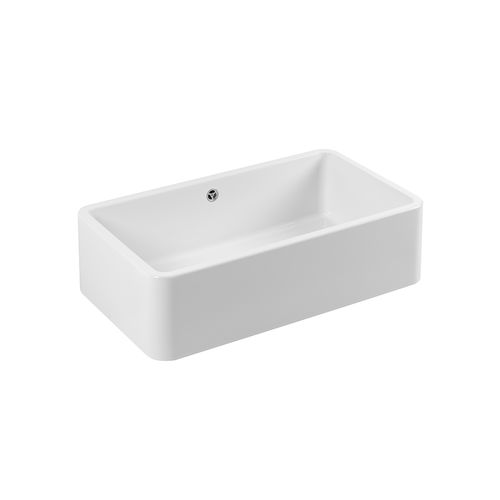 Single-bowl kitchen sink - FARMHOUSE  - Sanindusa - without drainboard / ceramic / undermount