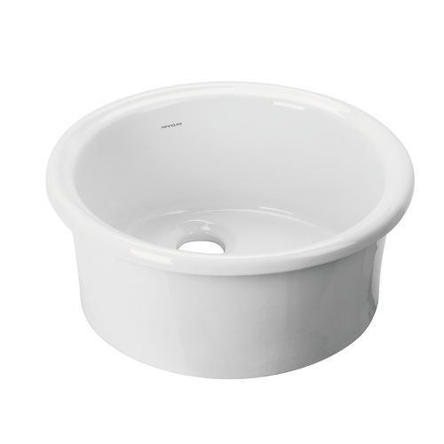 Single-bowl kitchen sink - CUBA - Sanindusa - without drainboard / ceramic / undermount