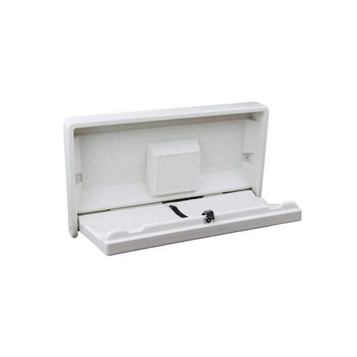 Metal changing table - LUXE  - Sanindusa - plastic / wall-mounted / with safety belt