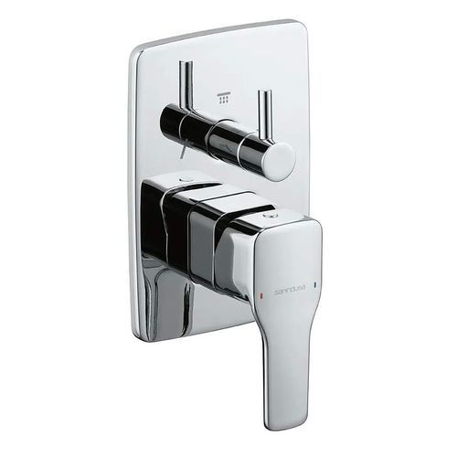 Shower mixer tap - ADVANCE  - Sanindusa - wall-mounted / brass / zamak