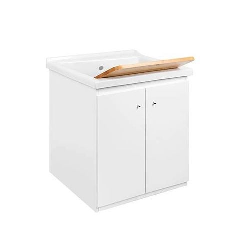 Free-standing washbasin cabinet - BLINK : 6644000 - Sanindusa - melamine / contemporary / with door