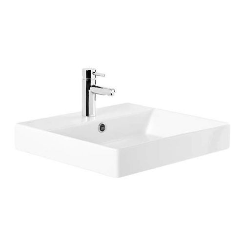 Wall-mounted washbasin - NOVELDA PLUS  - Sanindusa - ceramic / rectangular / 1-hole