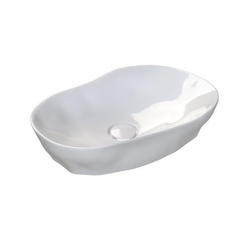 Countertop washbasin - MAGMMA - Sanindusa - oval / without hole / without overflow