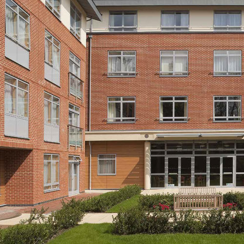 Entry door - 200 DGU - VELFAC - wooden / aluminium / swing