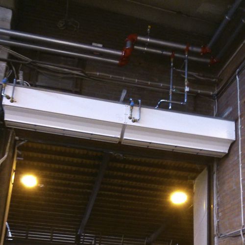 Floor-mounted air curtain - MAXWELL - airtecnics - ceiling-mounted / industrial / commercial