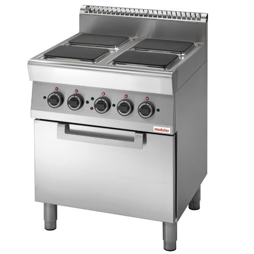 Electric range cooker - FU 70/70 CFEQ - MODULAR PROFESSIONAL - commercial / 4 burner / 1 oven