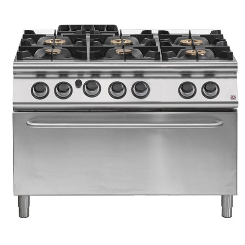 Gas range cooker - EM 70/120 CFGG - MODULAR PROFESSIONAL - commercial / 6 burner / 1 oven