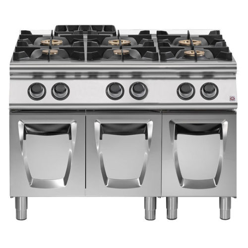 Gas range cooker - EM 70/120 PCG-P - MODULAR PROFESSIONAL - commercial / 6 burner / 1 oven