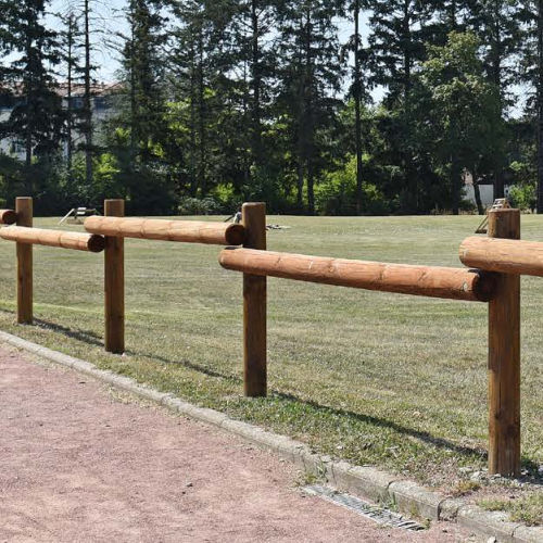 Fence with bars - HORIZONTALE CYLINDRIQUE RONDIN - Rondino - garden / for green spaces / bicycle crossing