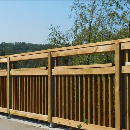 Pine railing - SB24  - Rondino - with bars / outdoor / for bridge