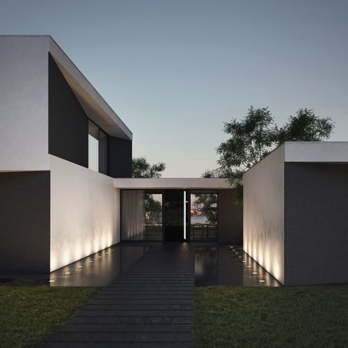 Entry door - AD UP 90 - Schüco - aluminium / swing / contemporary