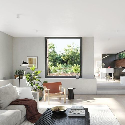 Glass window - OPENSECURE - Schüco - aluminium / tilt-and-turn / 1 leaf