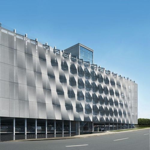 Aluminum facade system - 65 - Schüco - fabric / solar shading