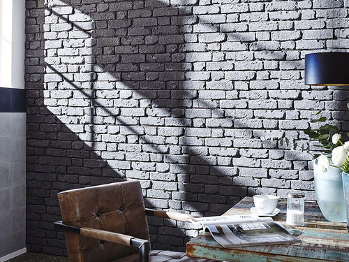 Engineered stone wall cladding panel - OLDBRICK - Klimex - gypsum / interior / 100% recyclable