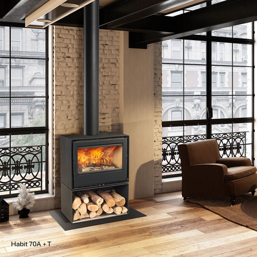 Wood heating stove - Frontal Habit - ROCAL - 5 kW...10 kW / 10 kW...20 ...